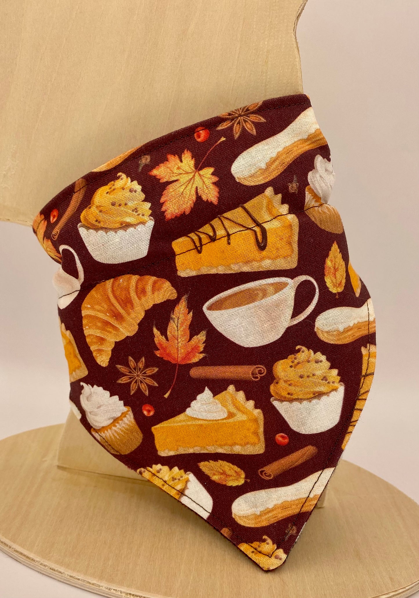 Over the Collar Dog Bandana, Reversible Dog Bandana, Thanksgiving Plaid