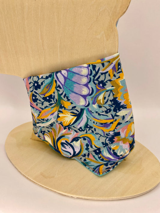 Tie On Dog Bandana, Reversible Dog Bandana, Butterflies