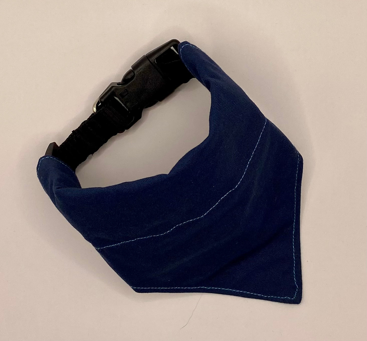 Over the Collar Dog Bandana, Reversible Dog Bandana, Navy Sail Boats