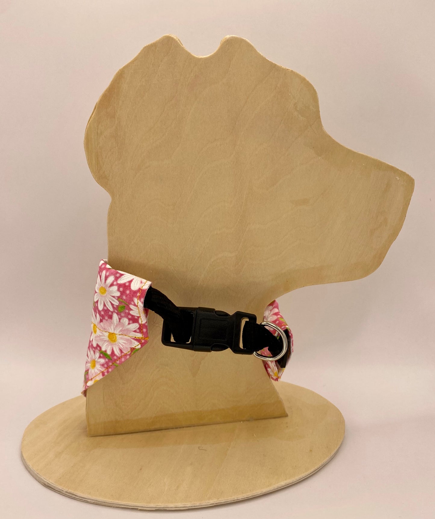 Over the Collar Dog Bandana, Reversible Dog Bandana, Daisies & Yellow Plaid