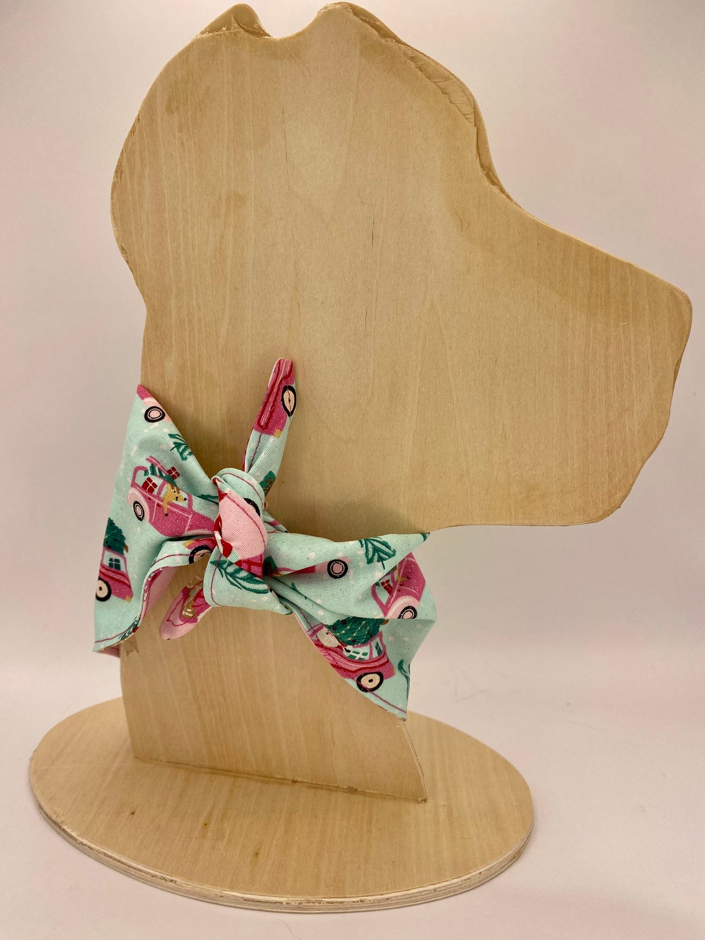 Tie On Dog Bandana, Reversible Dog Bandana, Glitter Gingerbread Houses & Cars