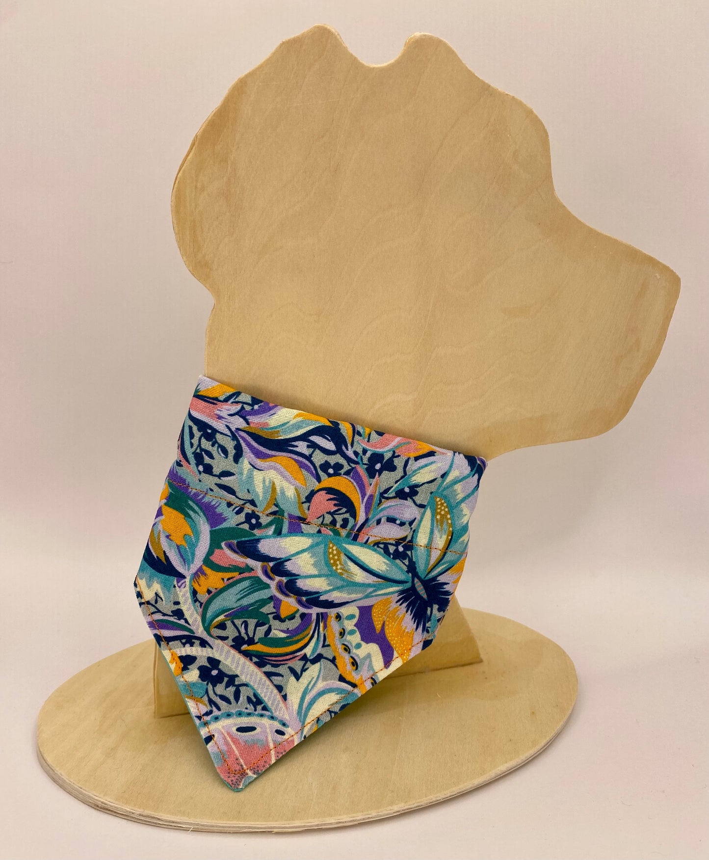 Over the Collar Dog Bandana, Reversible Dog Bandana, Butterflies