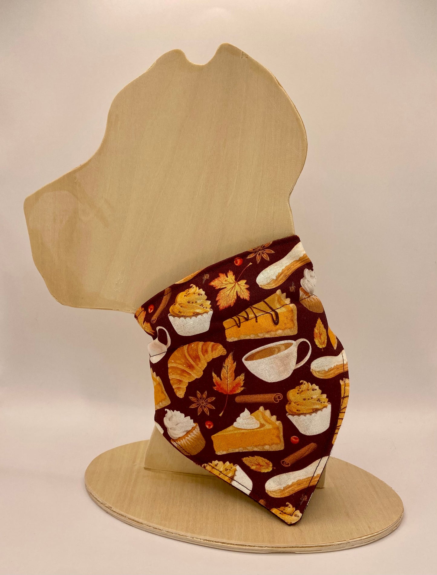 Over the Collar Dog Bandana, Reversible Dog Bandana, Thanksgiving Plaid