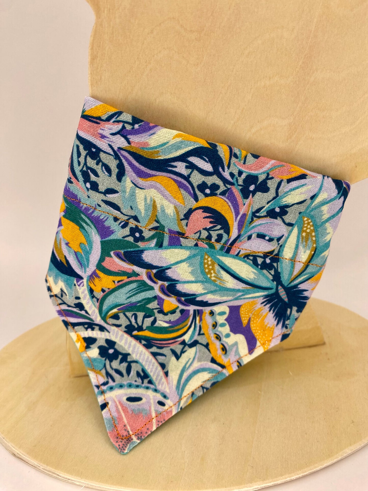 Over the Collar Dog Bandana, Reversible Dog Bandana, Butterflies