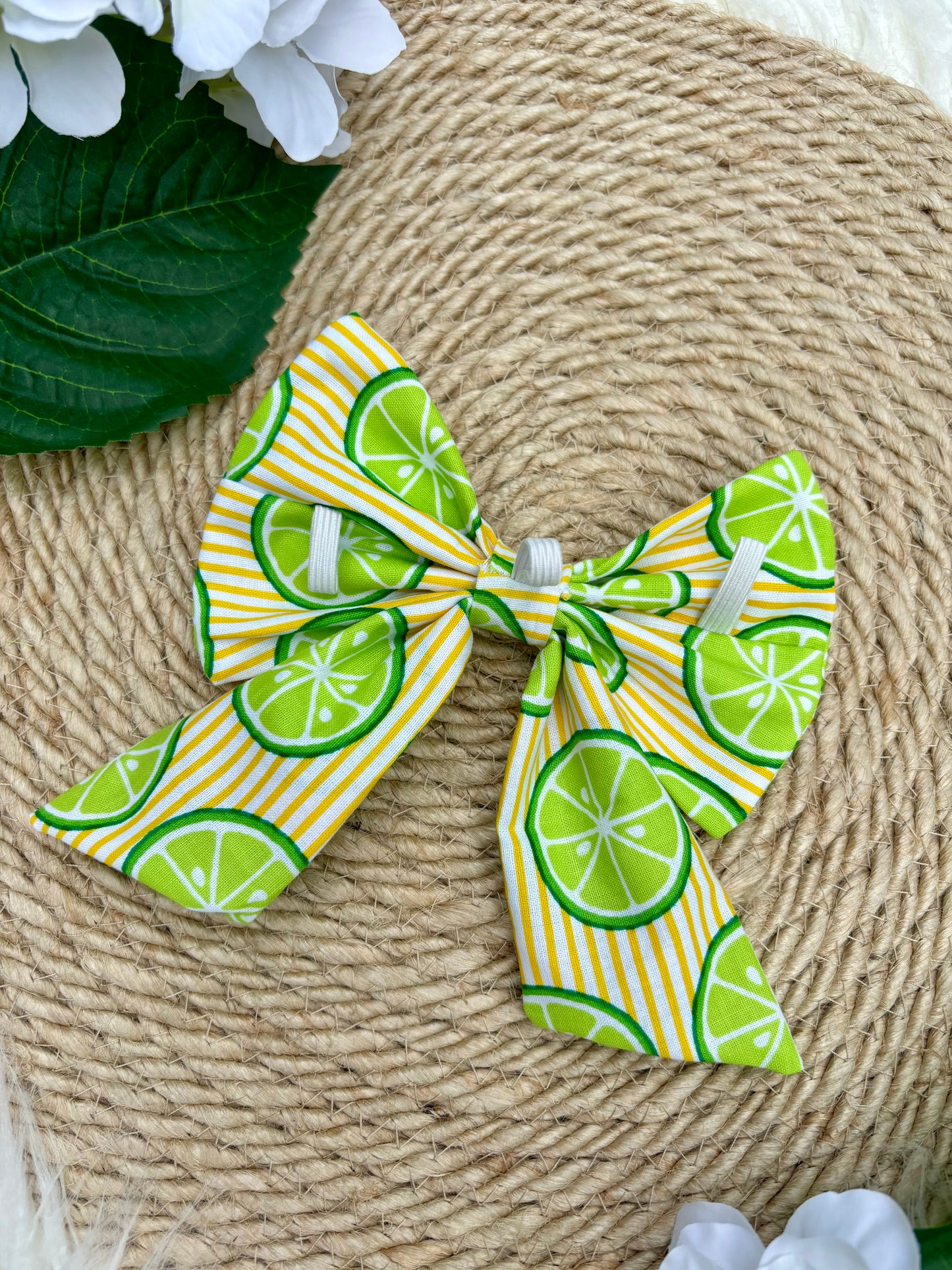 Sailor Dog Bow Tie, Citrus Stripe