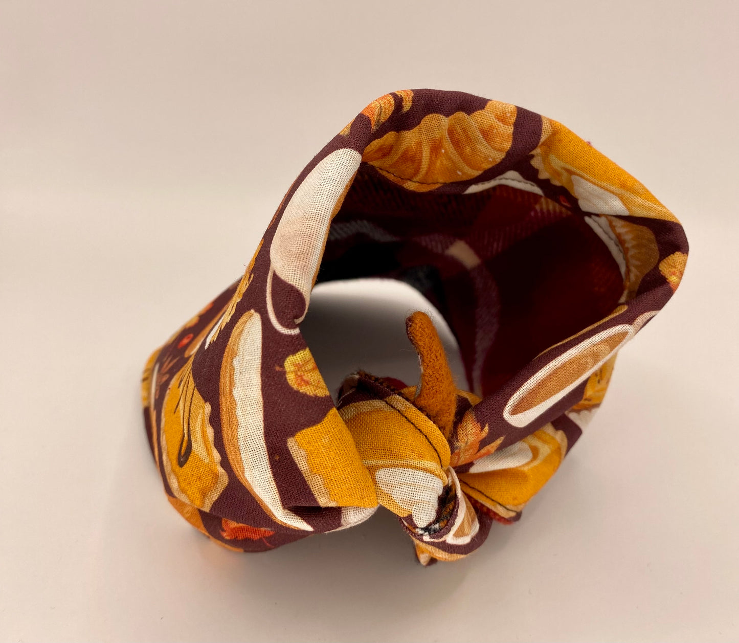 Tie on Dog Bandana, Reversible Dog Bandana, Thanksgiving Plaid