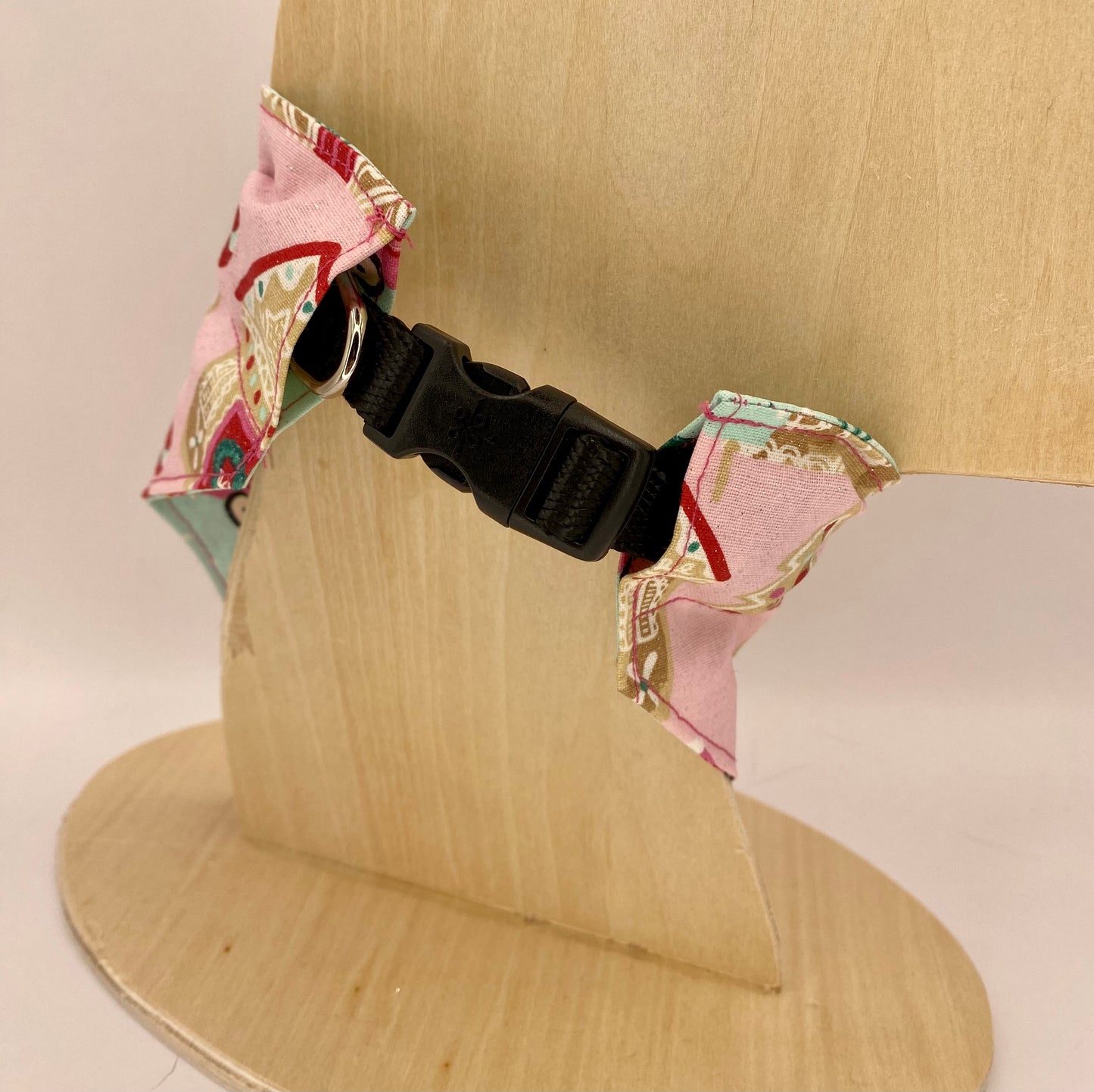 Over the Collar Dog Bandana, Reversible Dog Bandana, Glitter Gingerbread houses & Cars