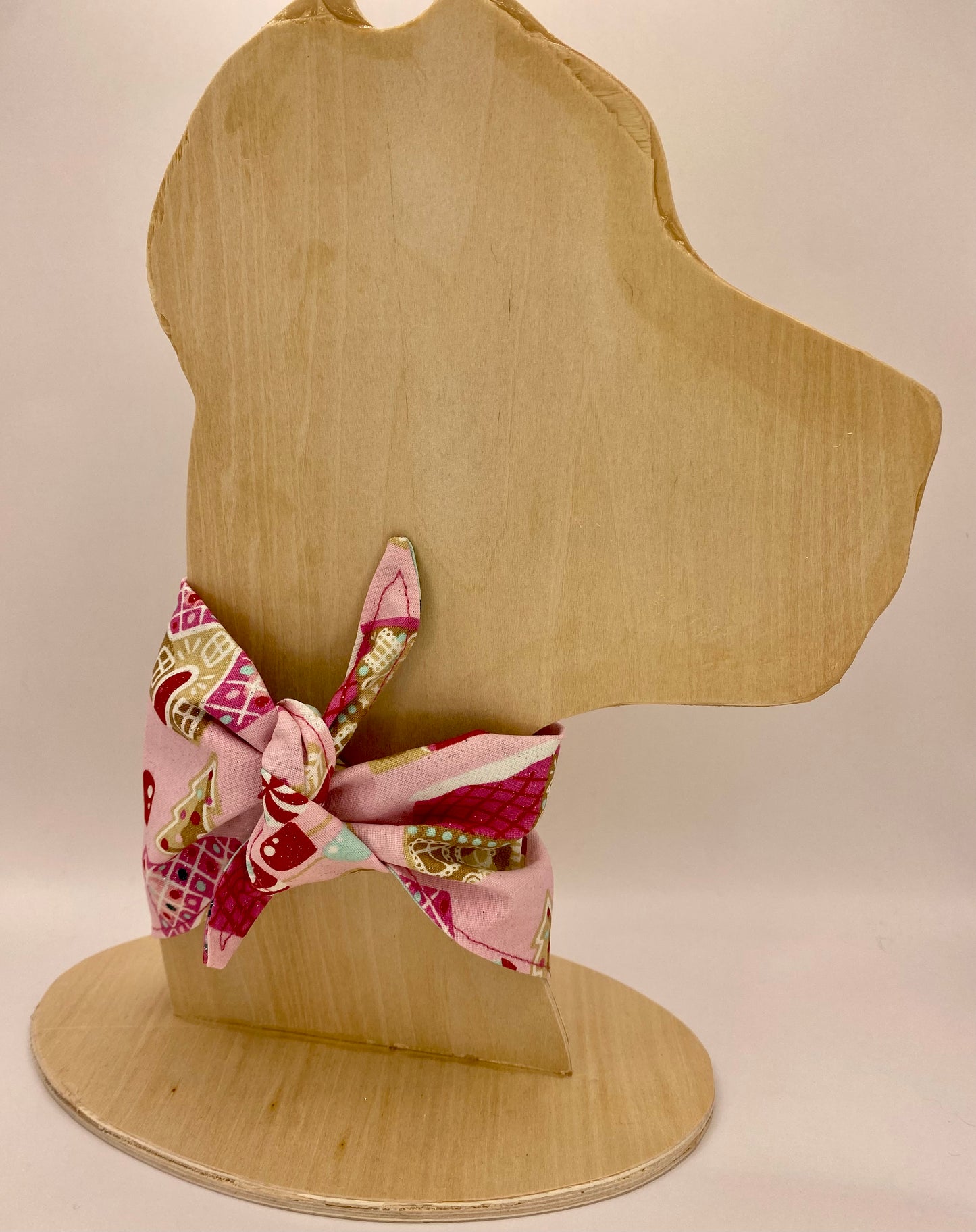 Tie On Dog Bandana, Reversible Dog Bandana, Glitter Gingerbread Houses & Cars