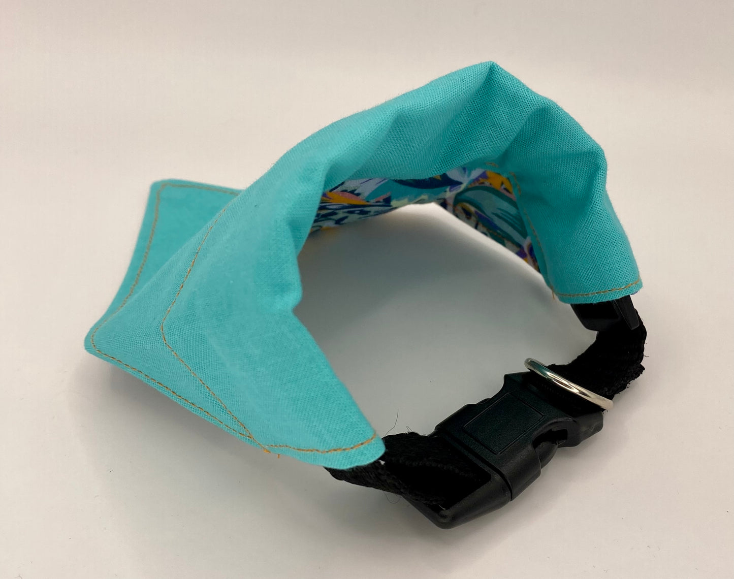 Over the Collar Dog Bandana, Reversible Dog Bandana, Turquoise