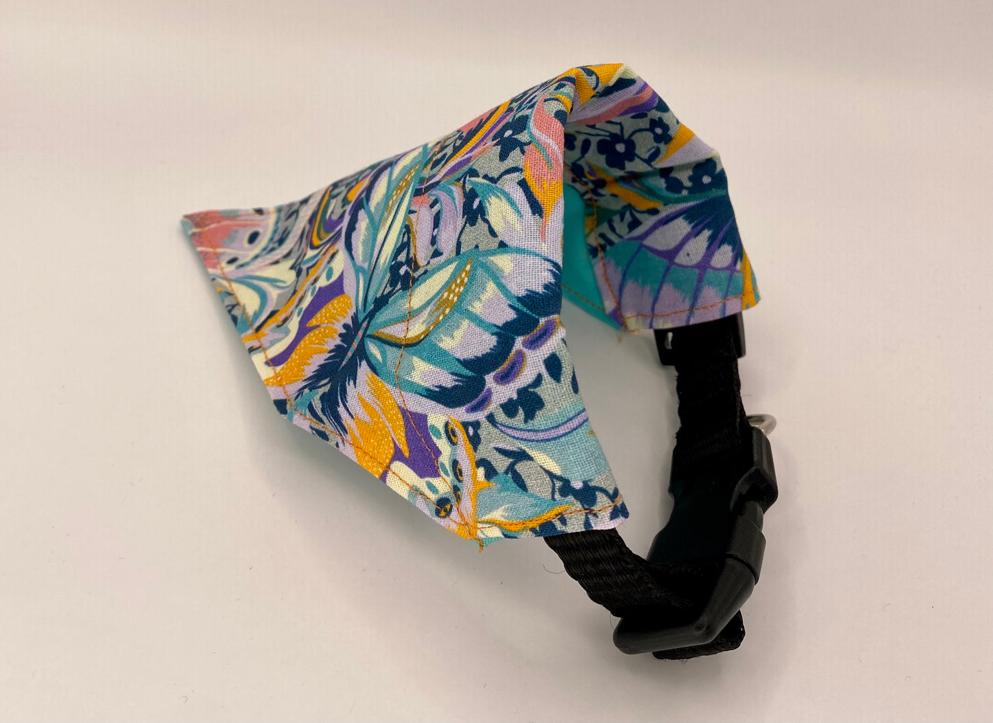 Over the Collar Dog Bandana, Reversible Dog Bandana, Butterflies