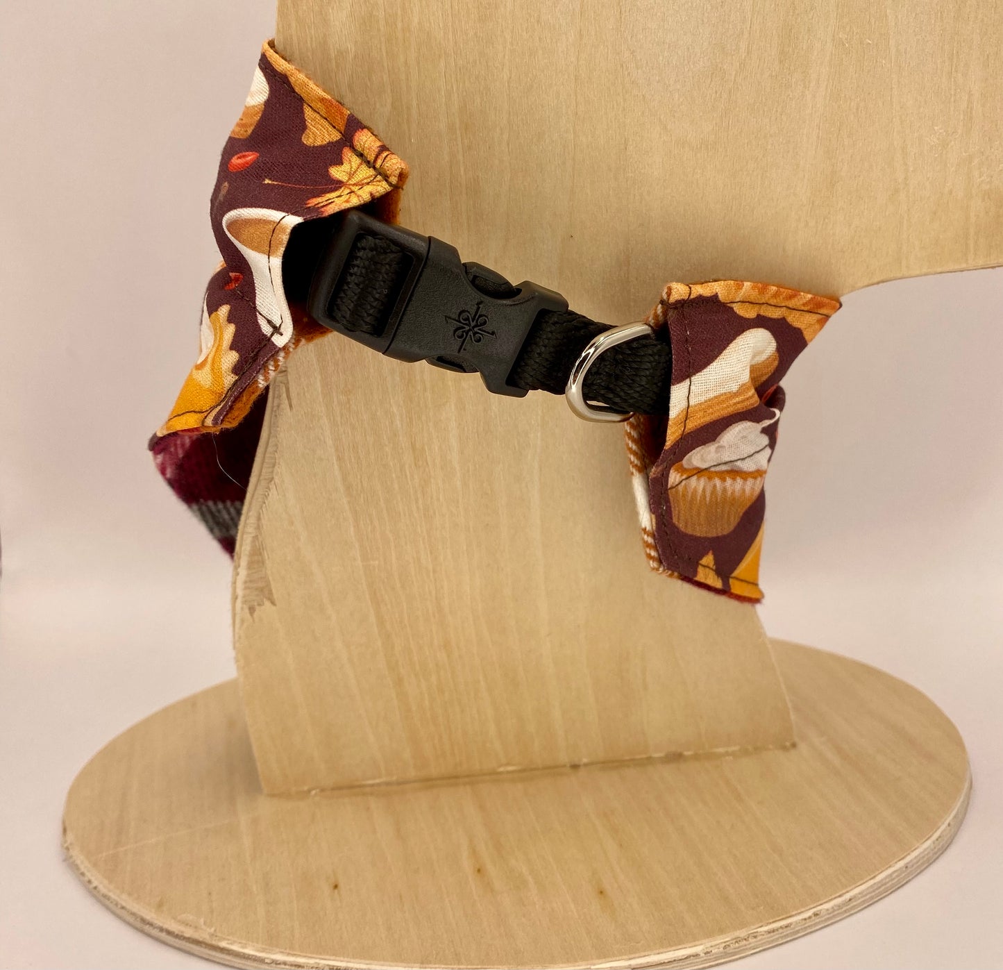 Over the Collar Dog Bandana, Reversible Dog Bandana, Thanksgiving Plaid