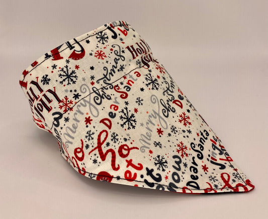 Over the Collar Dog Bandana, Reversible Dog Bandana, Holly Golly Buffalo Plaid