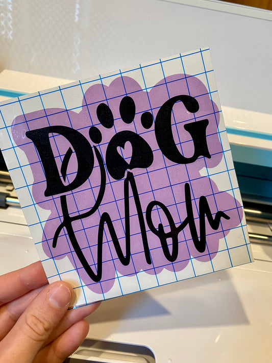 Dog Mom Car Decal