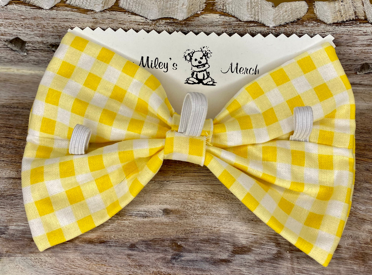 Dog Bow Tie, Yellow Plaid
