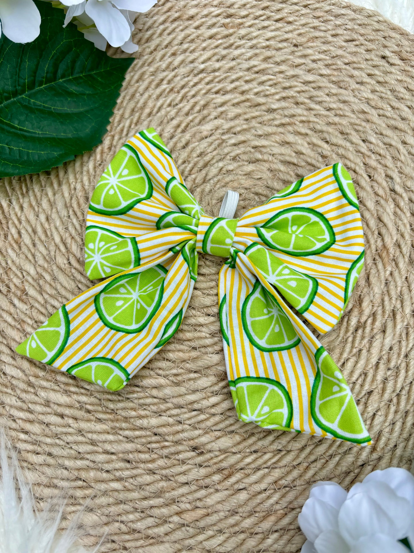 Sailor Dog Bow Tie, Citrus Stripe