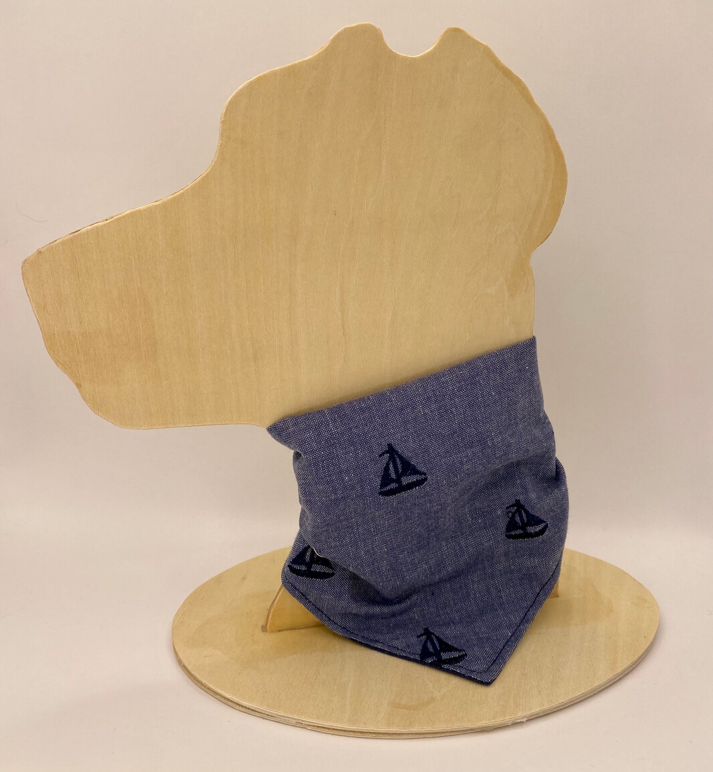 Tie On Dog Bandana, Reversible Dog Bandana, Sail Boats