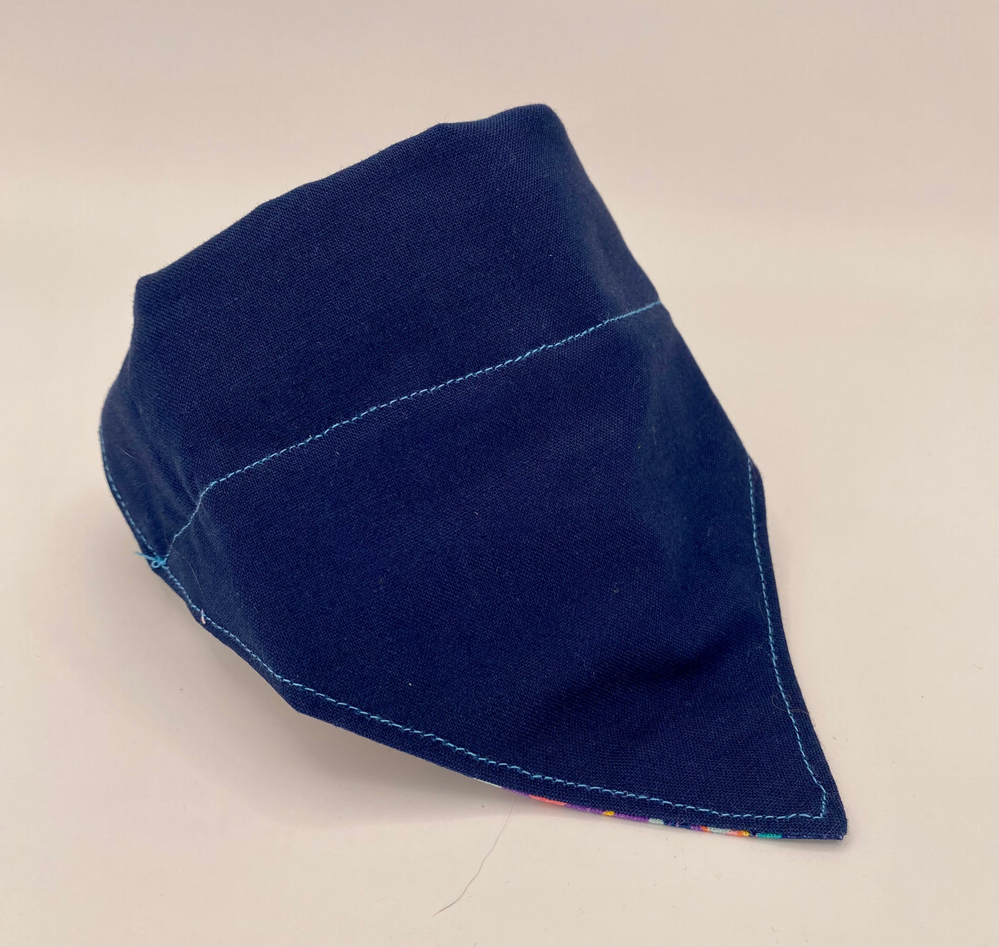 Over the Collar Dog Bandana, Reversible Dog Bandana, Navy Sail Boats