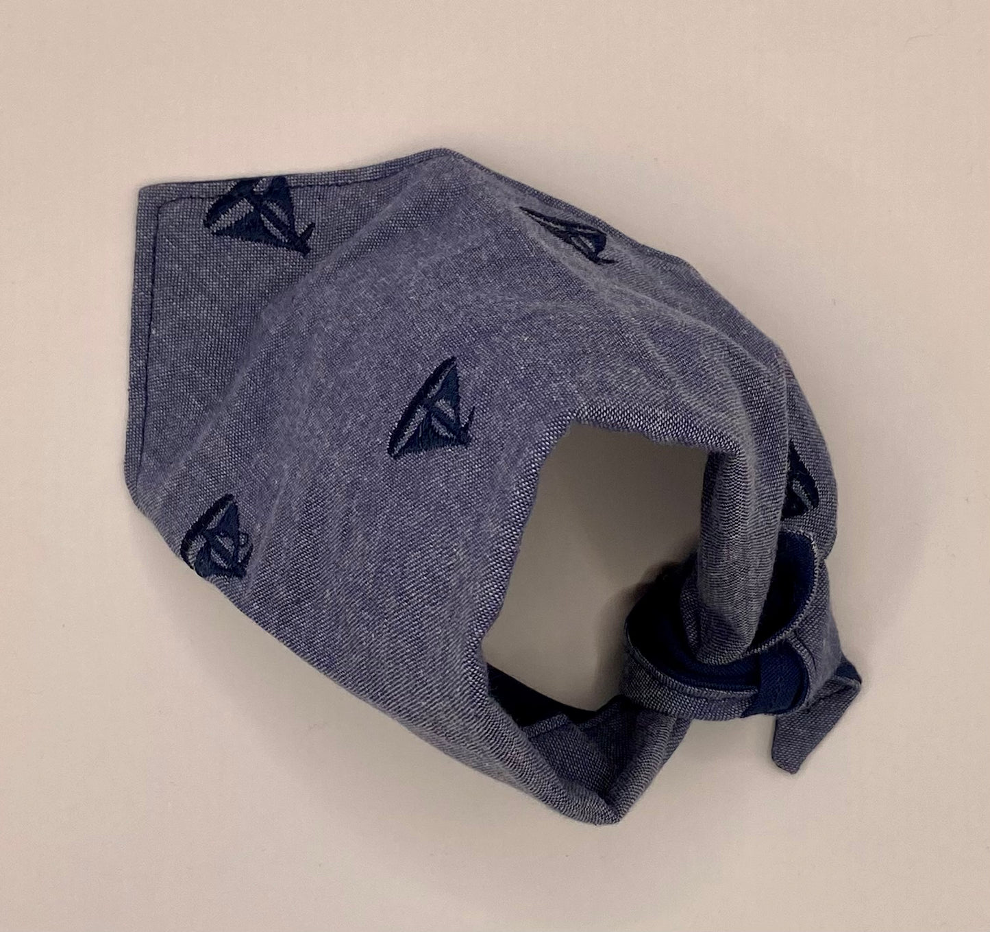 Tie On Dog Bandana, Reversible Dog Bandana, Sail Boats