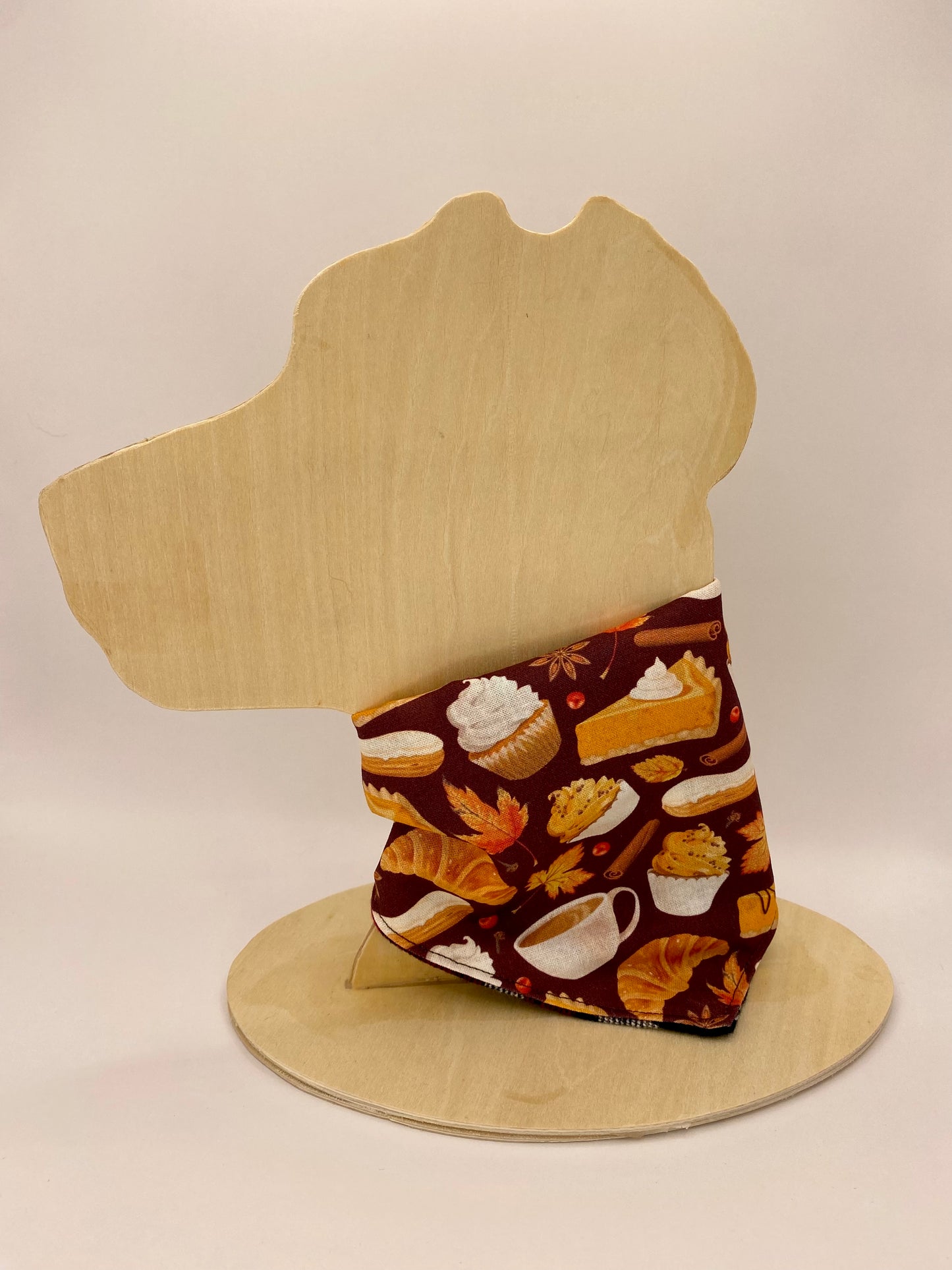 Tie on Dog Bandana, Reversible Dog Bandana, Thanksgiving Plaid