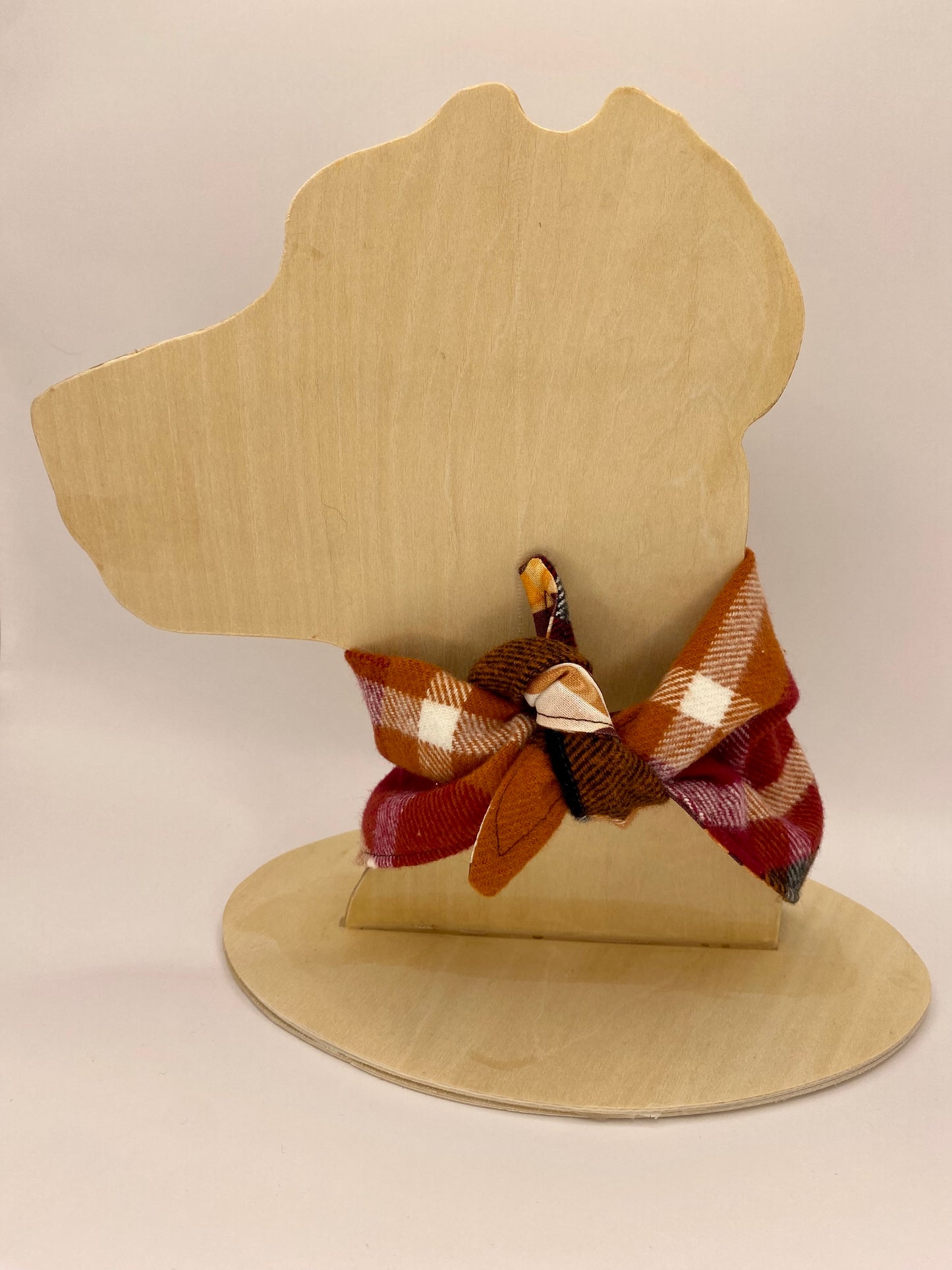 Tie on Dog Bandana, Reversible Dog Bandana, Thanksgiving Plaid