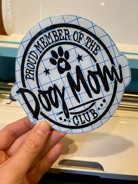 Dog Mom Club Car Decal