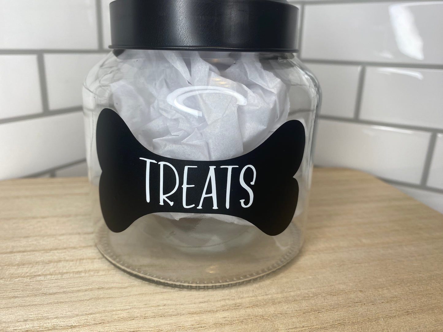 Dog Treat Glass Jar, Small Jar, Treats