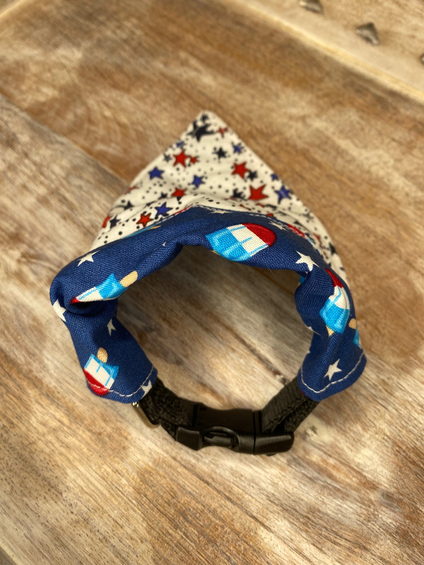 Over the Collar Dog Bandana, Reversible Dog Bandana, Popsicles & Stars