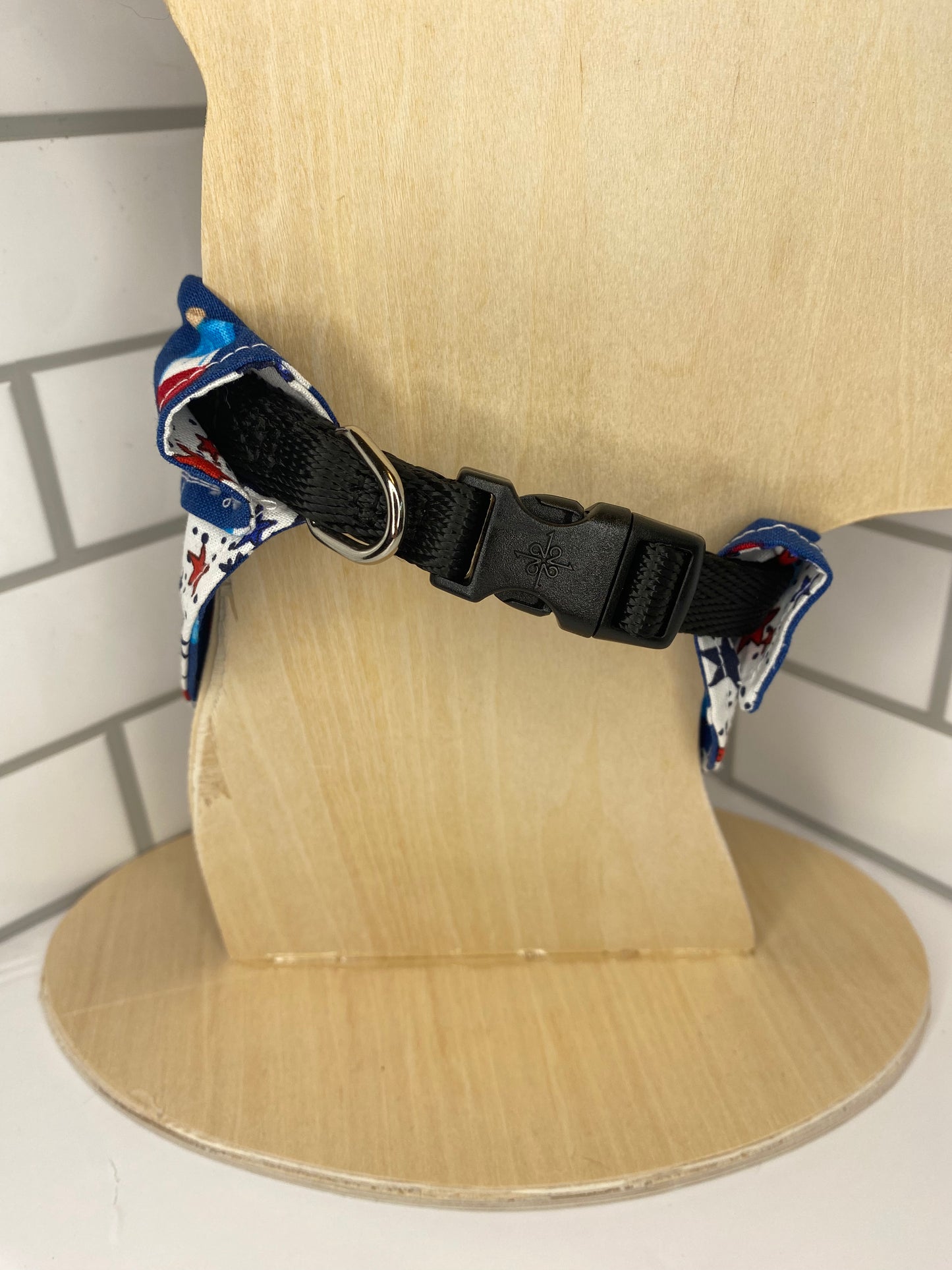 Over the Collar Dog Bandana, Reversible Dog Bandana, White Stars & Popsicles