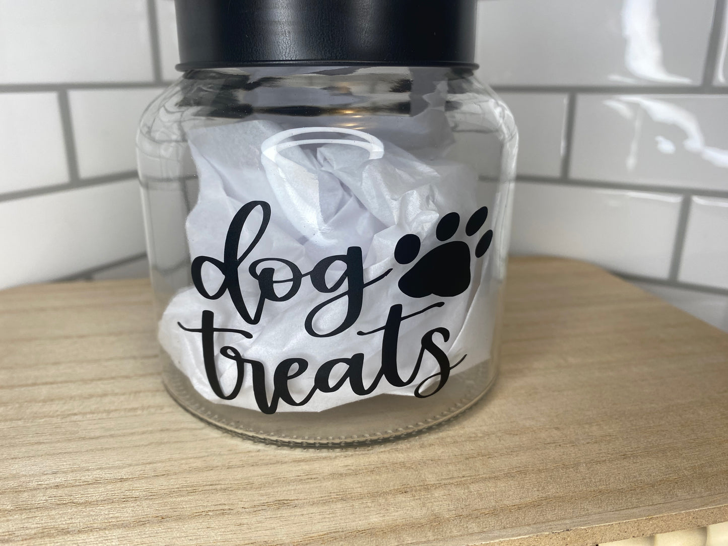 Dog Treat Glass Jar, Small Jar, Dog Treats