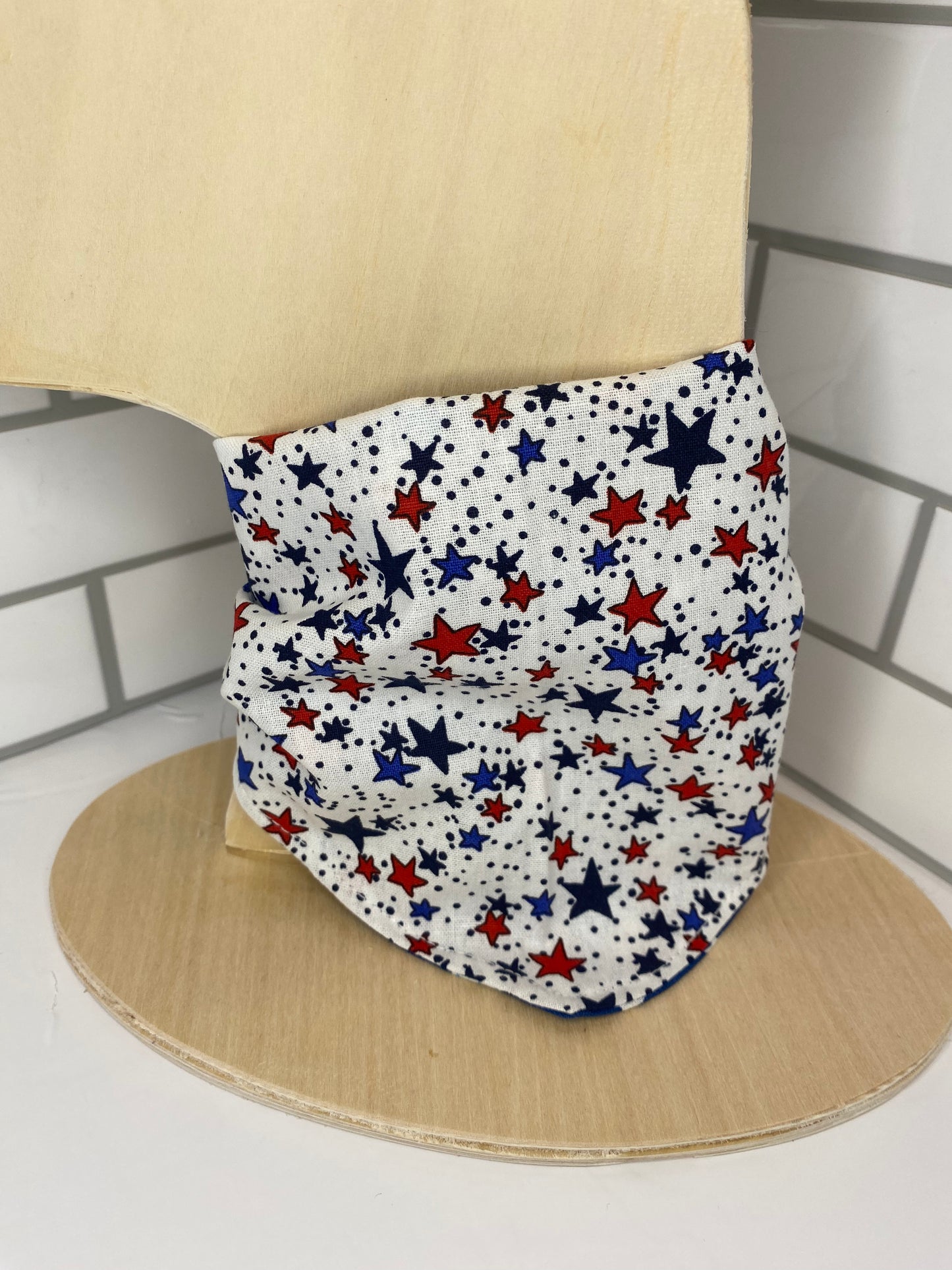 Tie on Dog Bandana, Reversible Dog Bandana, Popsicles & Stars