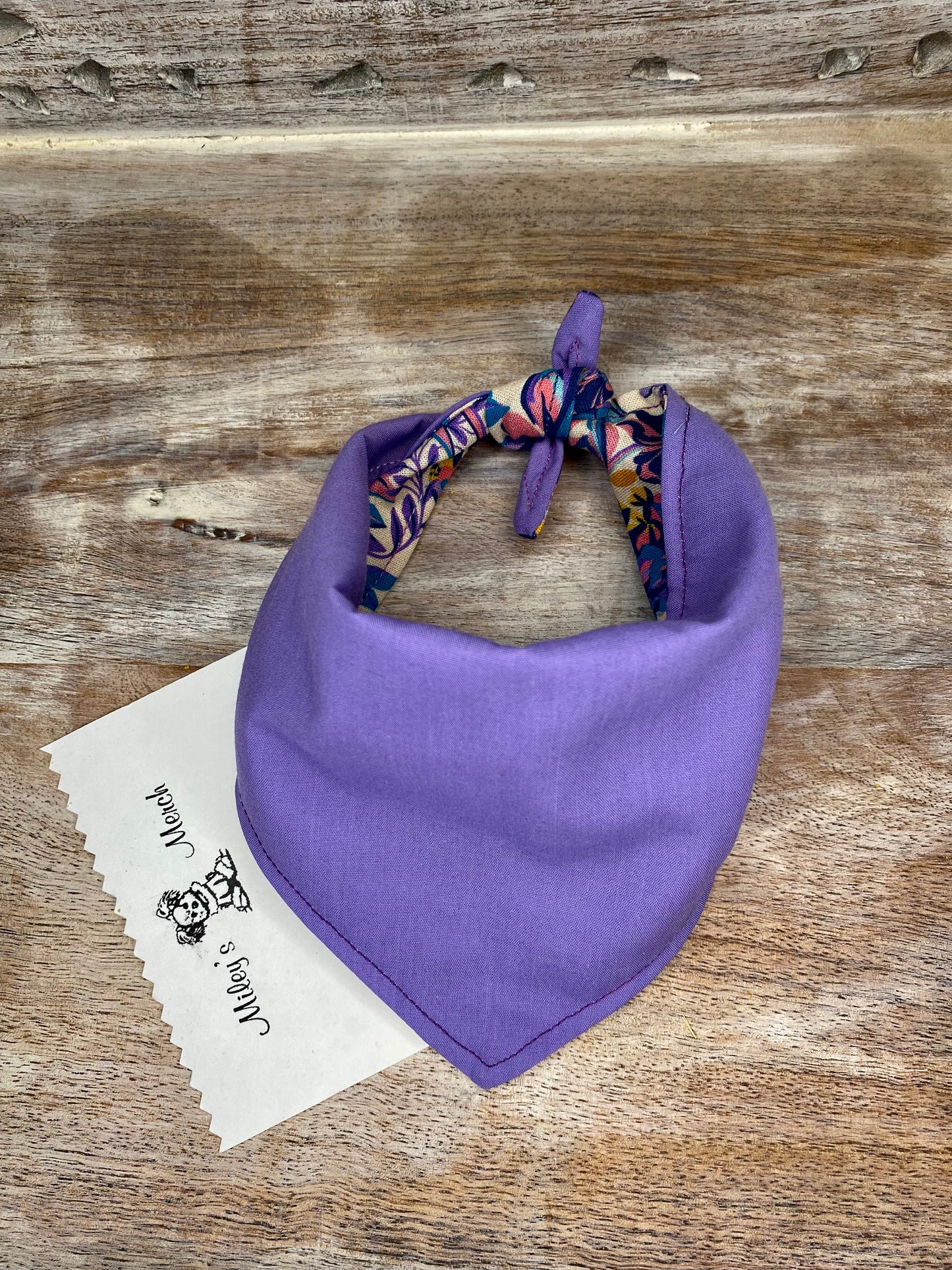 Tie on Dog Bandana, Reversible Dog Bandana, Flowers