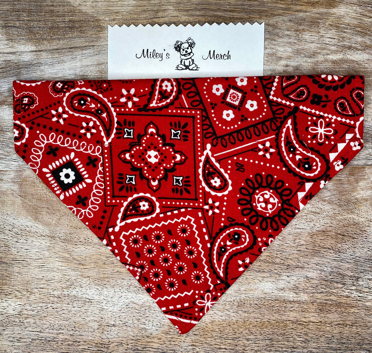 Over the Collar Dog Bandana, Reversible Dog Bandana, Cowboy & Stripes Pattern