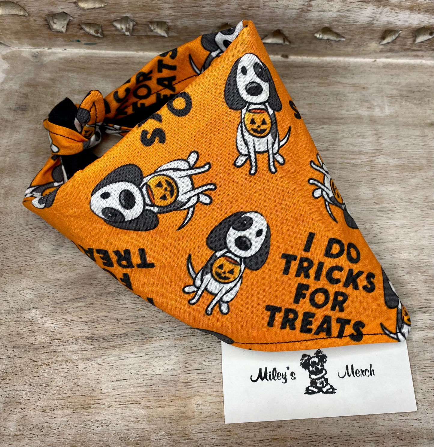 Tie on Dog Bandana, Reversible Dog Bandana, Tricks for Treats