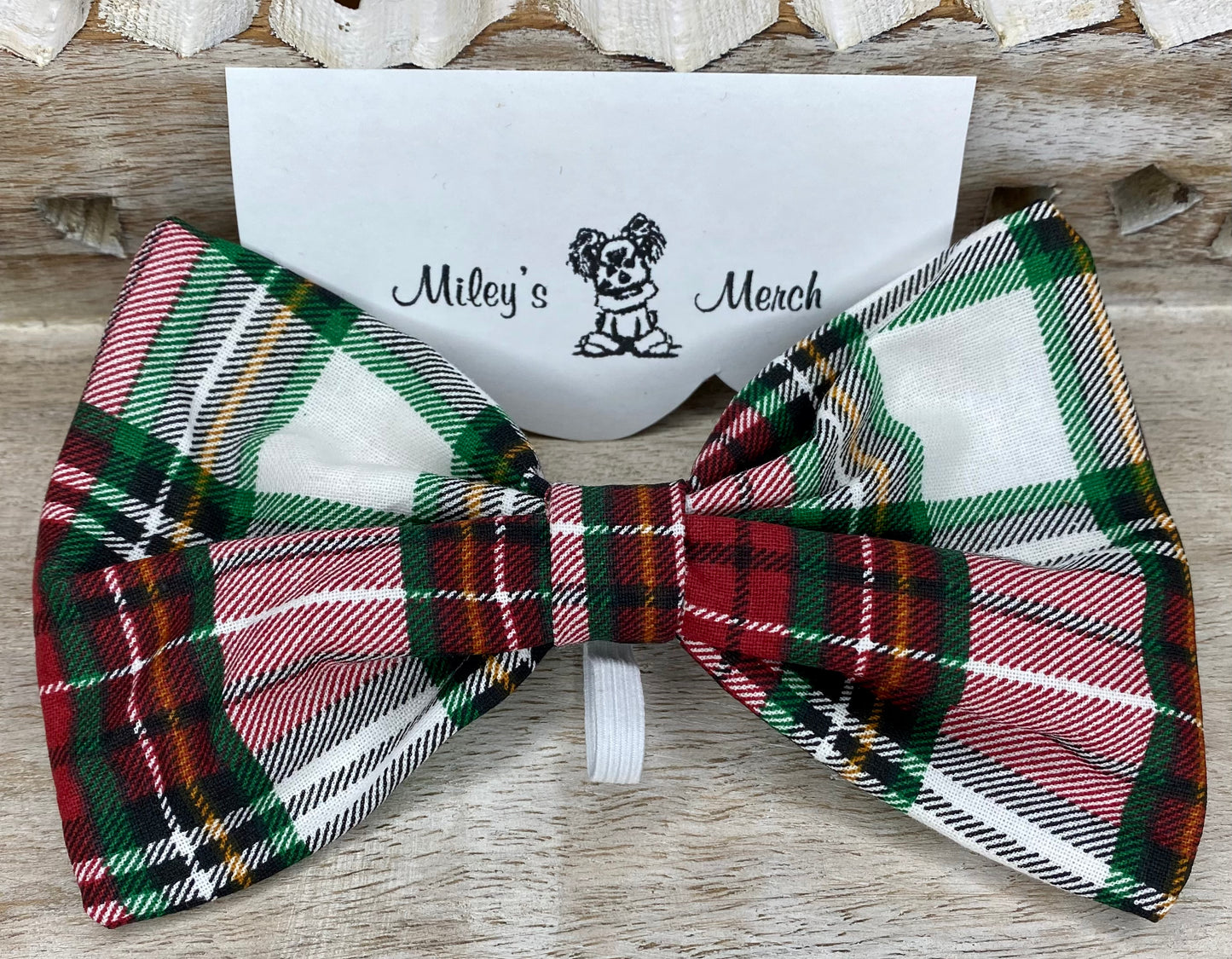 Dog Bow Tie, Christmas Plaid