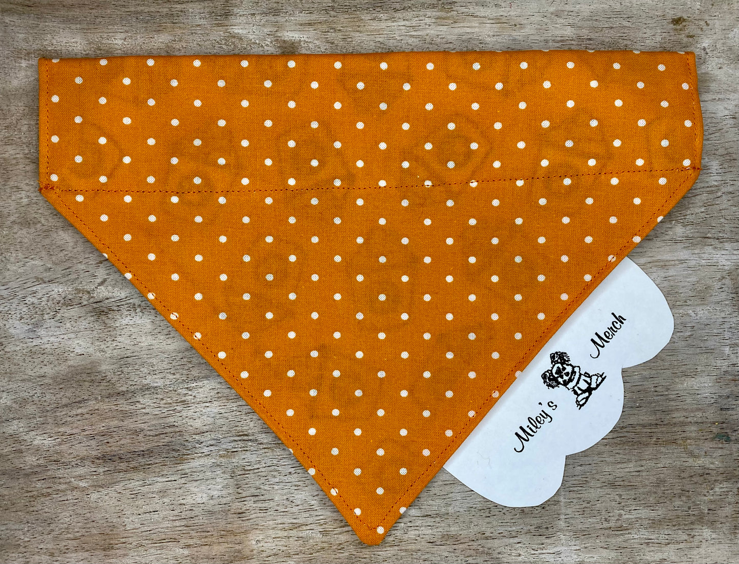 Over the Collar Dog Bandana, Reversible Dog Bandana, Poka Dots & Pupachinos