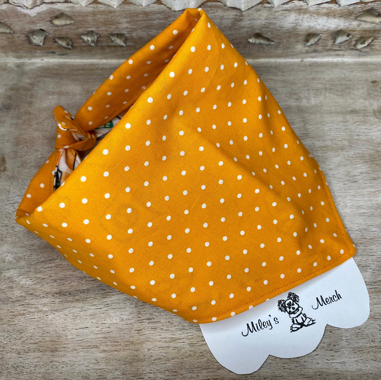 Tie on Bandana, Reversible Dog Bandana, Pupachinos & Poka Dots