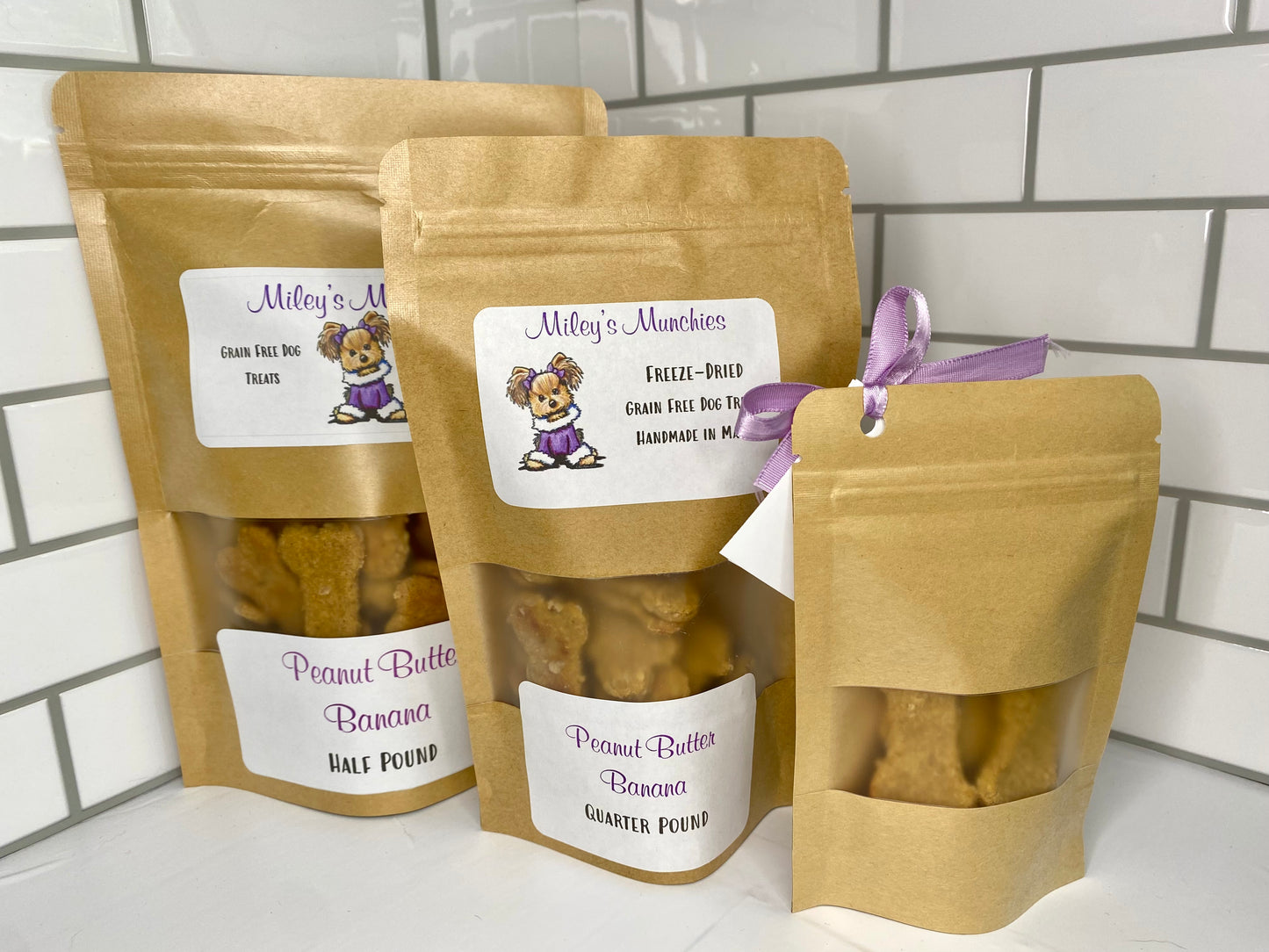 Freeze Dried, Grain Free, Dog Treats, Peanut Butter Banana