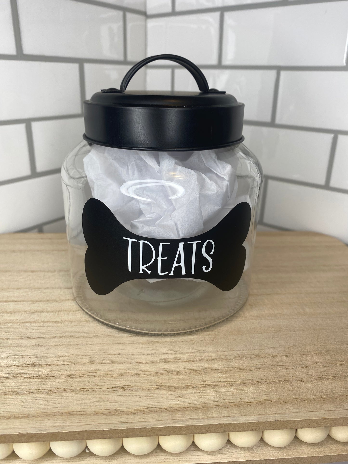 Dog Treat Glass Jar, Small Jar, Treats