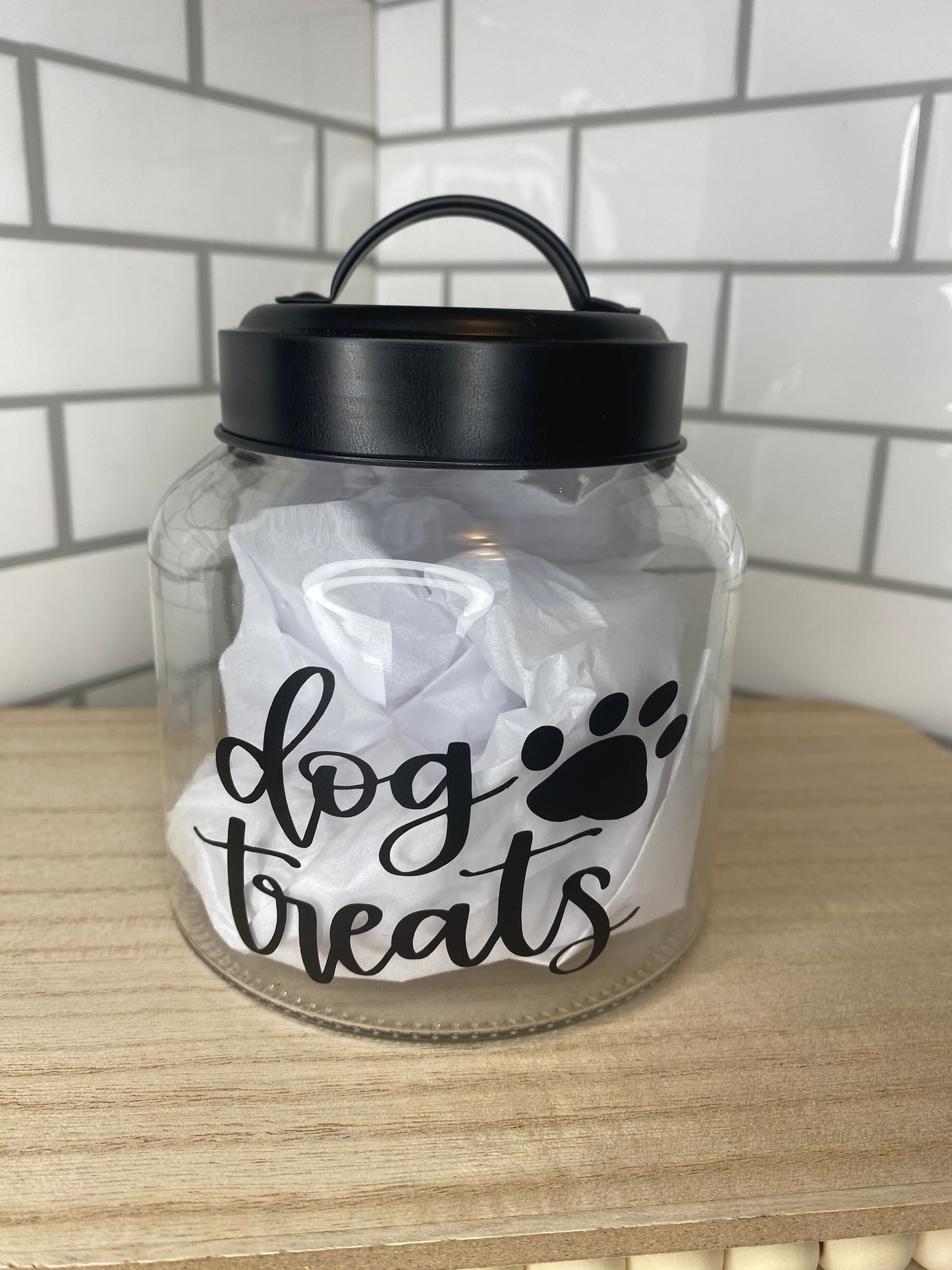 Dog Treat Glass Jar, Small Jar, Dog Treats