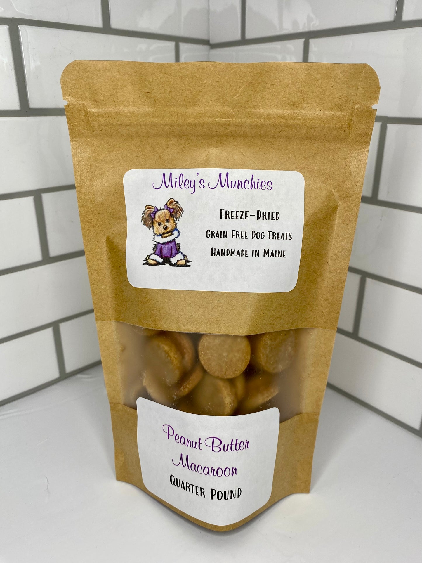 Freeze Dried, Grain Free, Dog Treats, Peanut Butter Macaroon