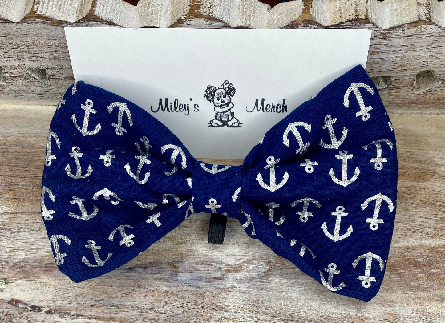 Dog Bow Tie, Anchor Pattern