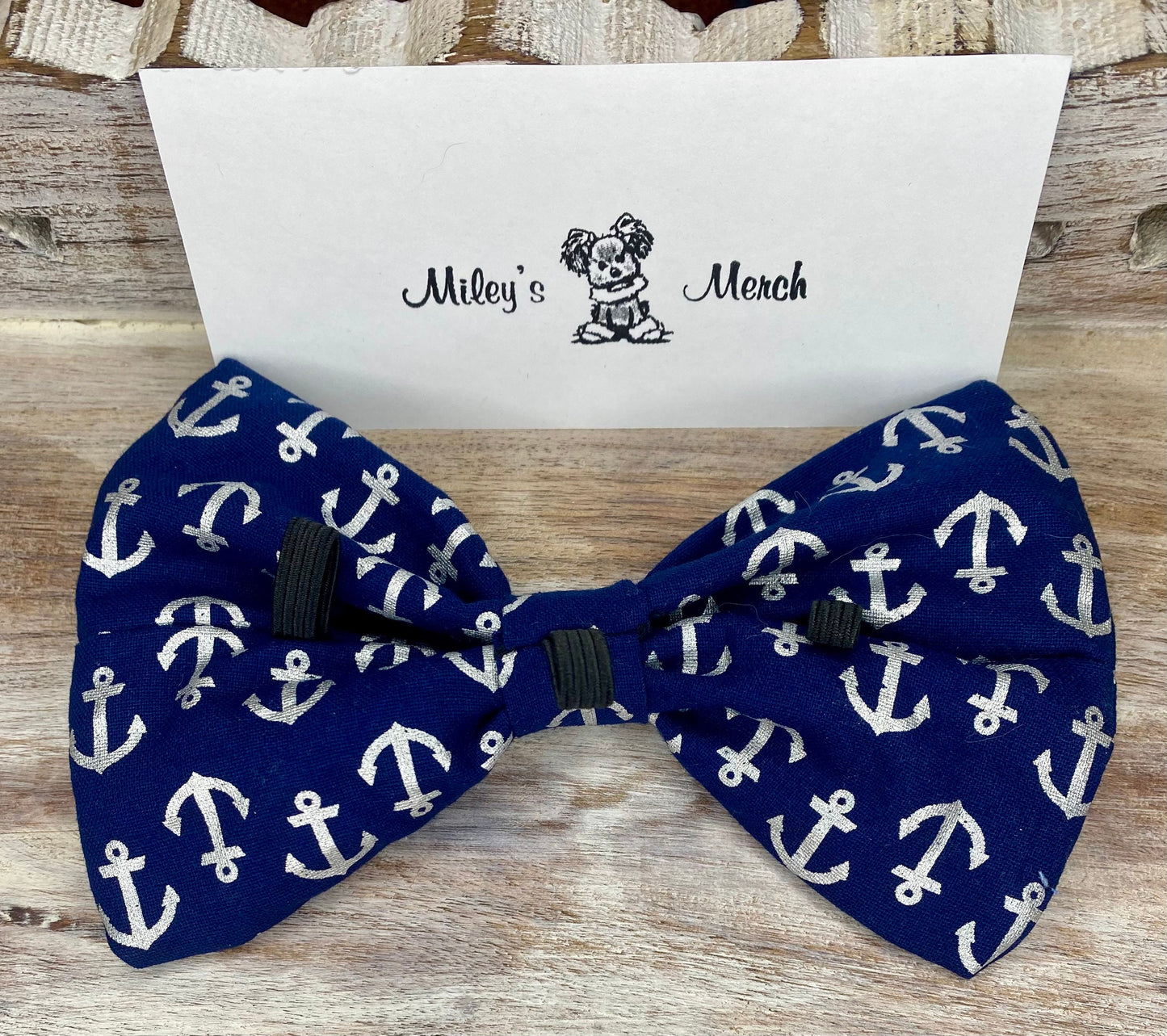 Dog Bow Tie, Anchor Pattern